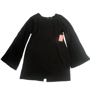 NWT Ivy City Black Dress Accordion Sleeves Size 1X